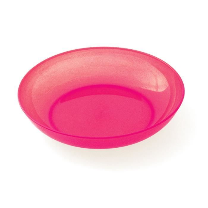 Grande assiette creuse pour enfants sans BPA Lapin rose