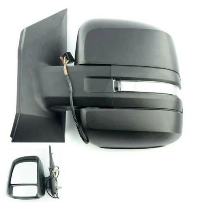 Miroir Complet Retroviseur Cote Gauche Noir Matte Homologation E Pour Volkswagen VW Crafter OEM avec Indicateur