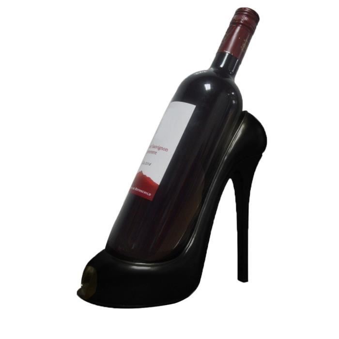 Support haut talon vin chaussures bouteille Porte de stockage de soirée de mariage Décor Ornement Gif@XFM70831625BK