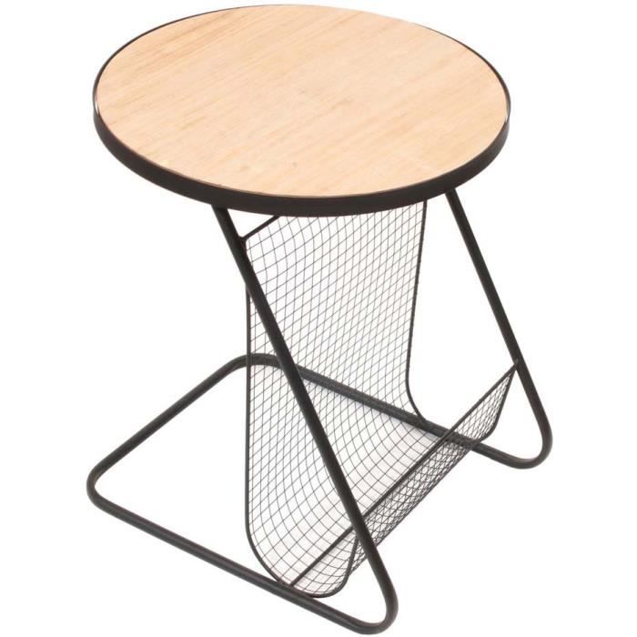 Table d'appoint porte-revues Noir
