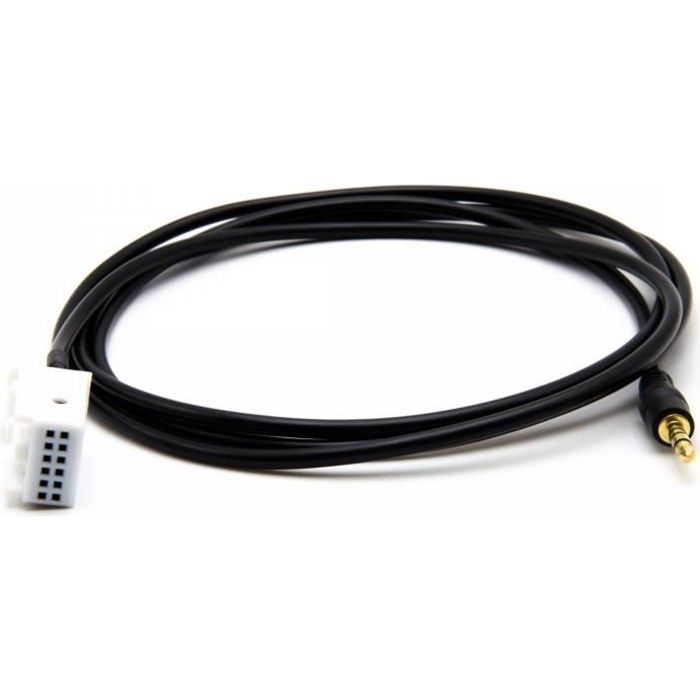 Cable Auxiliaire MP3 pour Peugeot 207 307 308 407 607 3008 5008 Boxer RCZ RD4 . Livraison OFFERTE EN 24 / 48H - GARANTI et FIABLE