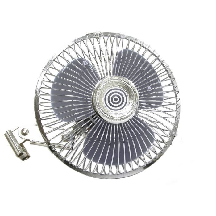 Ventilateur avec grille métallique 12V