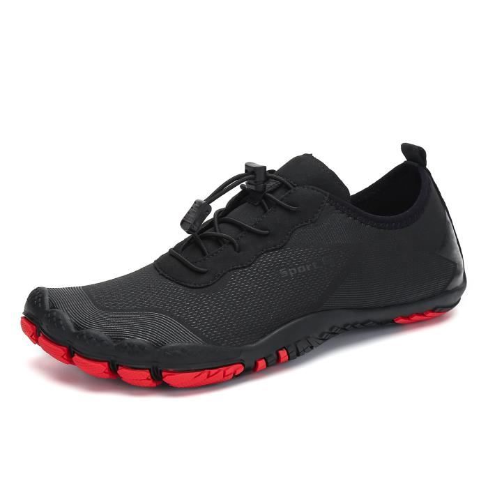 black wading shoes 9 -Chaussures d'eau pour hommes, nu pieds, baskets de mer et de plage en amont, qui respirent, sport, séchage