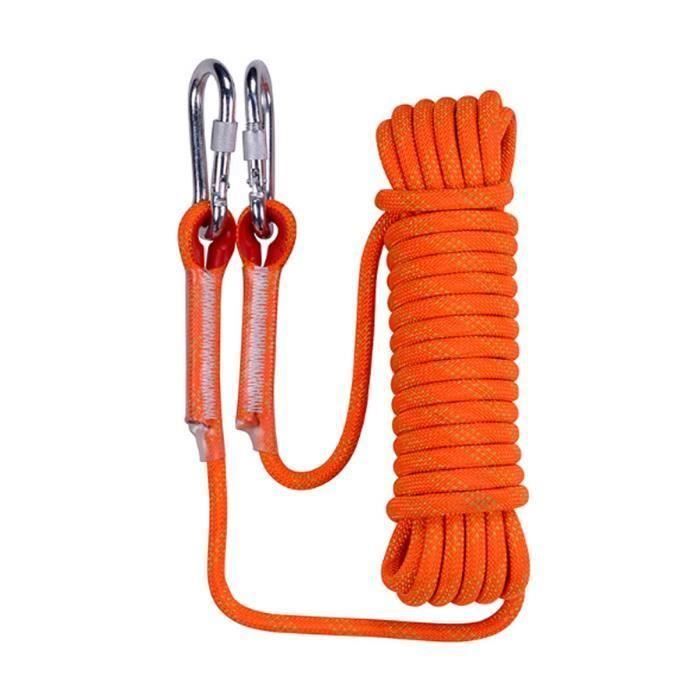20 M Corde de Sécurité Escalade Corde de Sauvetage de Randonnée en plein air ORANGE FR75374