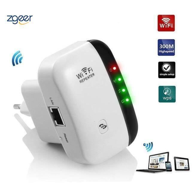 Répéteur WiFi 300Mbps Point d'accès Wi-FI Extenseur sans Fil Amplificateur de Signal Compatibilité Universelle,1 Port Ethernet,