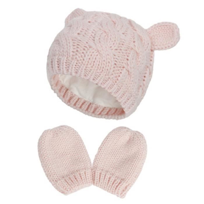 Bonnets bébé, bonnets tricotés, chapeaux automne et hiver, gants, vêtements, petites oreilles mignonnes