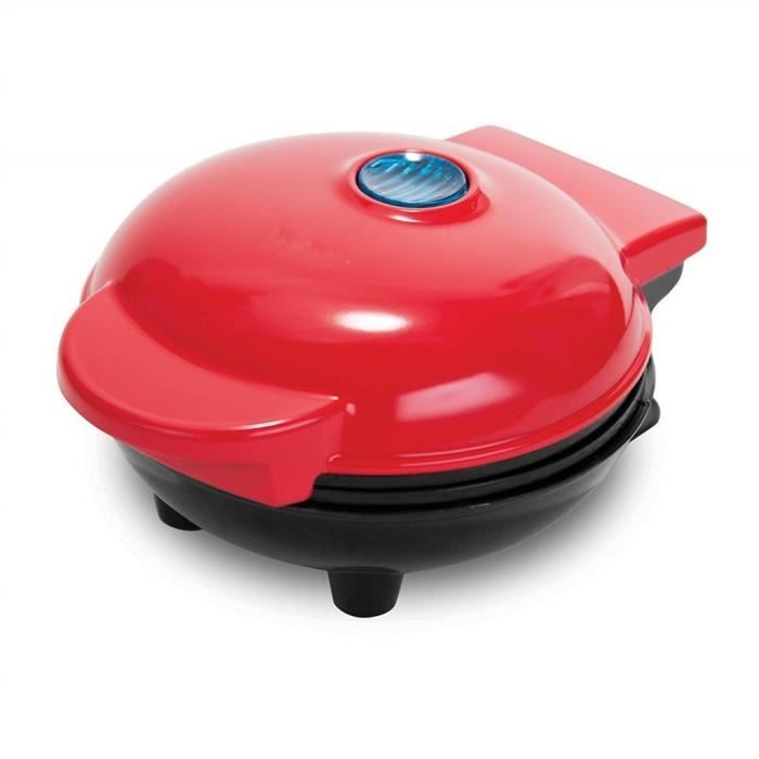 La mini machine à fabriquer les gaufres individuelles Paninis Hash Other -Gaufrier rouge _gan3624