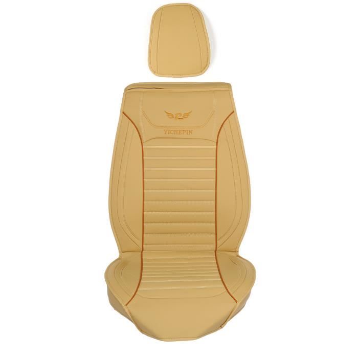 Housse de siège avant Auto - Cuir PU - Beige
