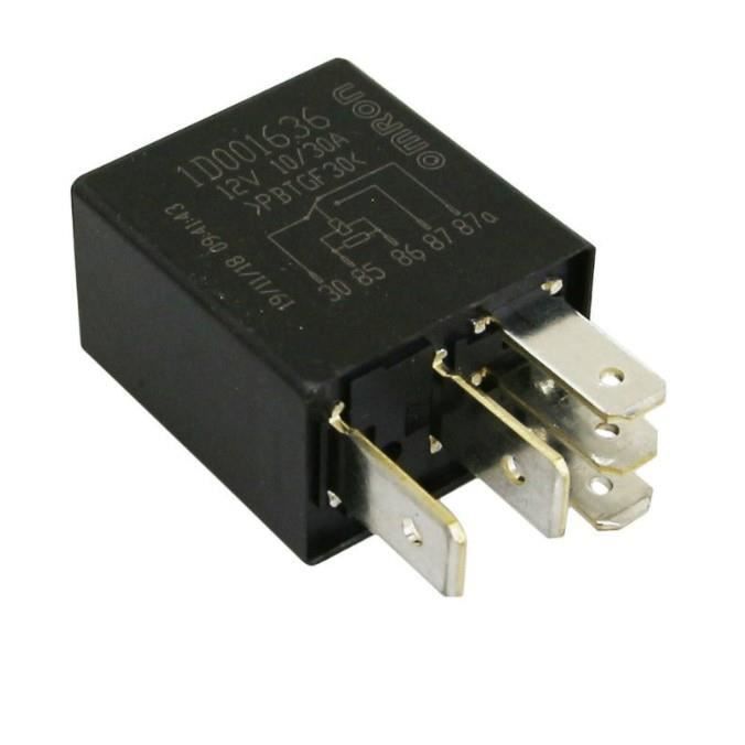 RELAIS 12V 30A AVEC RESISTANCE ORIGINE PIAGGIO 125-350-500 MP3, X10, 125-250-300 VESPA GTS, PORTER/APRILIA 1000 RSV-2, TUONO V2, FAL