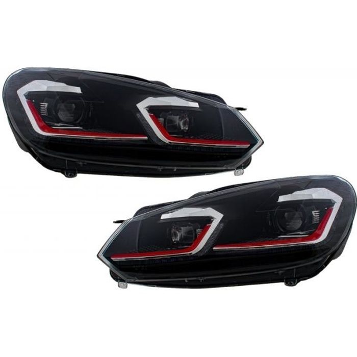 Phares LED pour VW Golf 6 VI 08-13 Facelift G7.5 GTI Look Coulant dynamique LHD