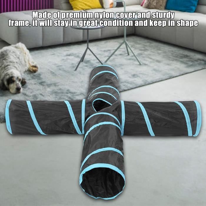 Tunnel de lapin, jouets pour chats, tunnels à 4 voies pour tube tunnel pour chat, tunnel jeu pour chat, jouet d'entraînement