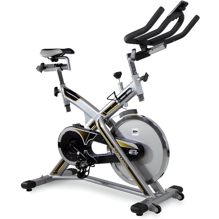 BH FITNESS Velo Biking spinning MKT JET BIKE PRO- Volant Inertie 20 kg- Courroie poly-V