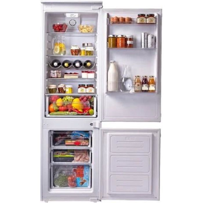 Candy CCS250A Réfrigérateur-congélateur intégrable niche largeur : 56 cm profondeur : 55 cm hauteur : 177.1 cm 250 litres…