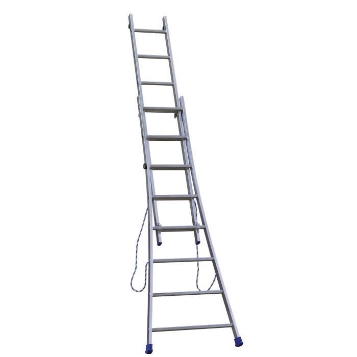 CENTAURE Échelle transformable 2 plans KET2 PRO - 3,45 m / 5,95 m - 2 x 12 barreaux
