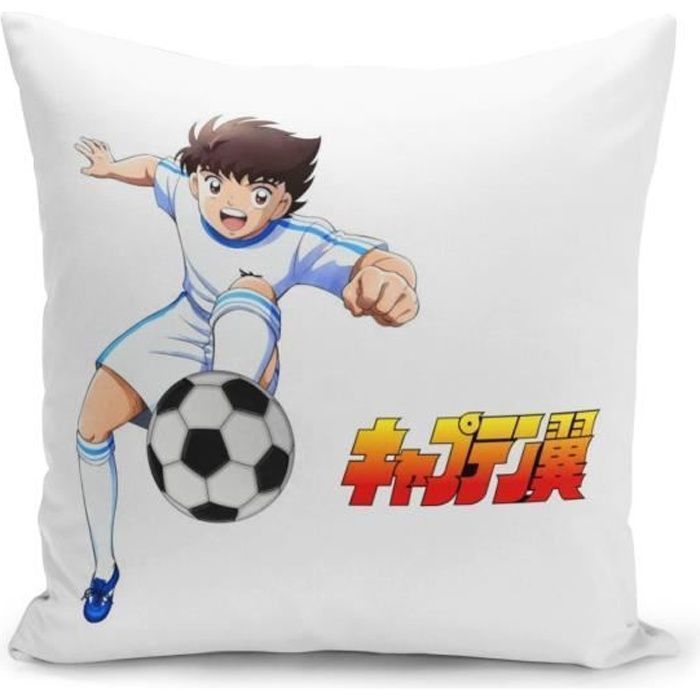 Housse de Coussin 40x40 cm Olive et Tom Captain Tsubasa Manga Cartoon Nouveau Football