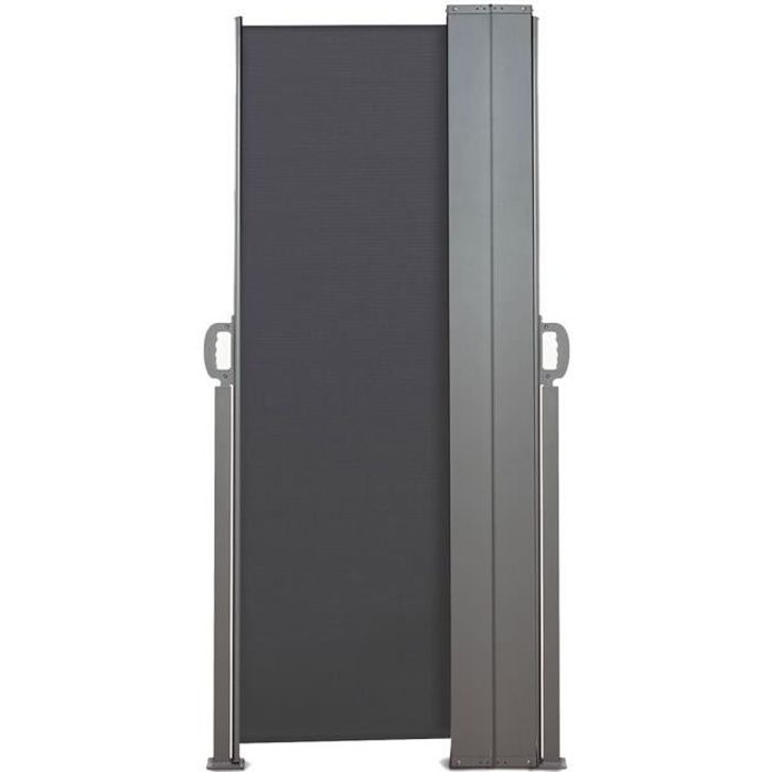 Paravent Rétractable Double 1.6m Anthracite