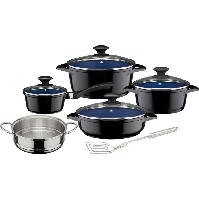GSW 927123 Batterie de cuisine - 10 pièces CERAMICA COBALT - tous feux dont induction