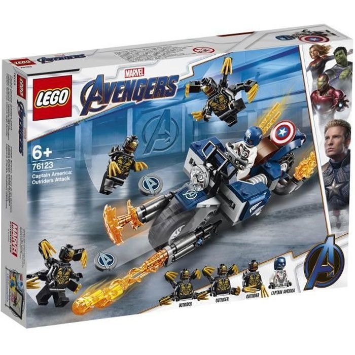 LEGO® Marvel Super Heroes 76123 - Captain America et l'attaque des Outriders - Jeu de construction