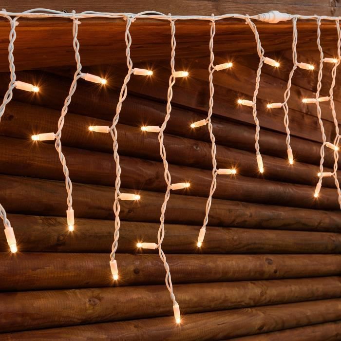 LOTTI Stalactite de 190 Lampes - Blanc transparent - Qualité professionnelle - L 500 x l 50 cm