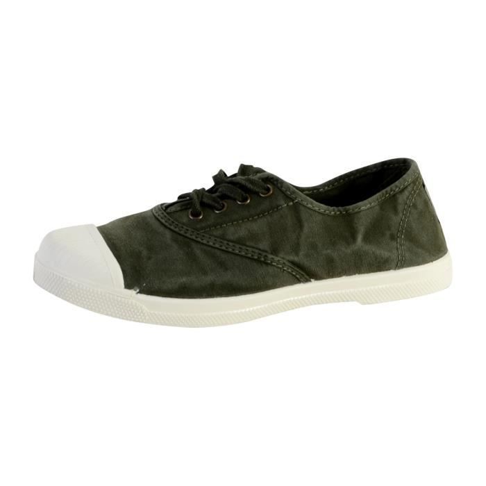 Tennis Basket Basses Natural World INGLES ELASTICO ENZIMATICO 102E Kaki Femme