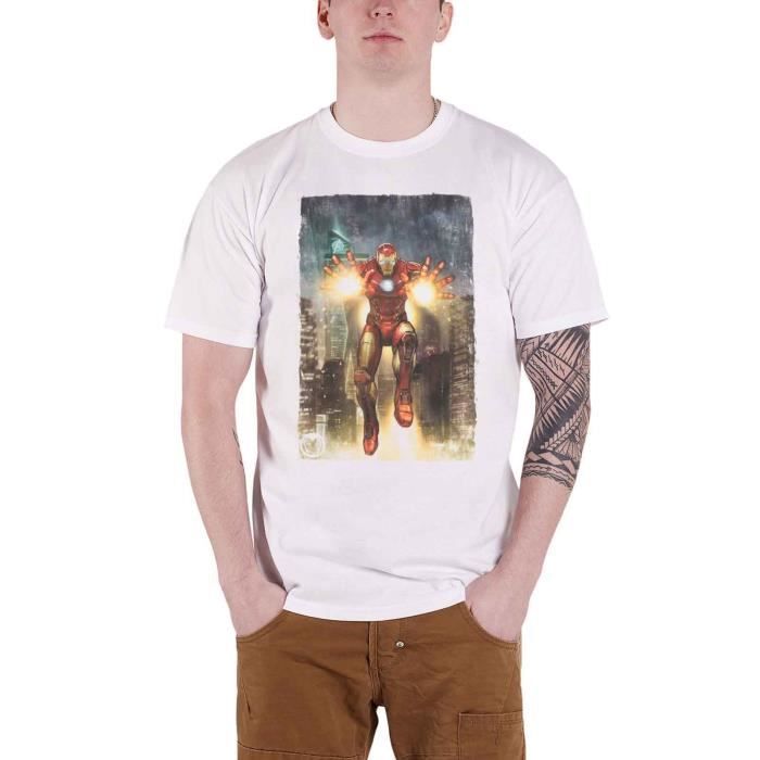 Marvel T Shirt Avengers Game Iron Man Stance Logo nouveau officiel Homme