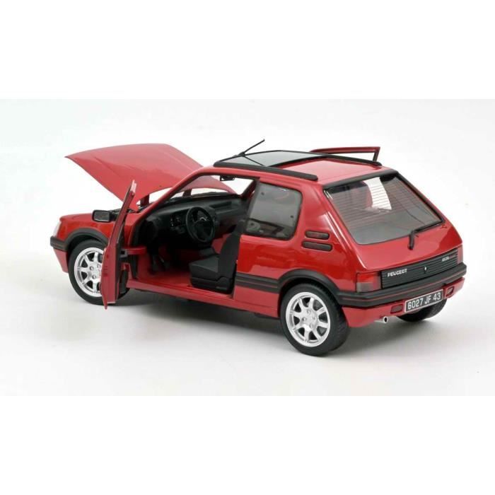 PEUGEOT 205 GTI 1.9L PTS Rims 1991 Rouge Voiture de Collection NOREV 1/18