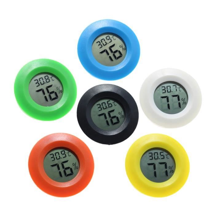 Hygromètre de mesure de température d'affichage numérique de forme ronde 1PC pour la chambre à coucher d'intérieur