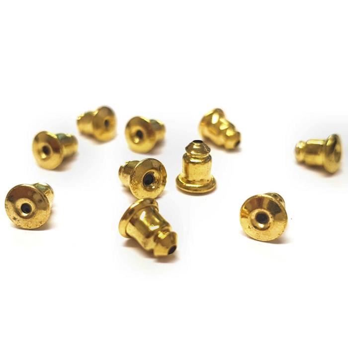 Accessoires création fermoir boucle d'oreille plaqué laiton(10 pièces) Doré
