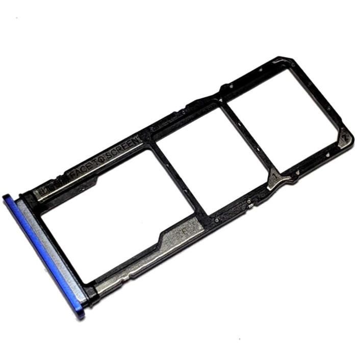 Tiroir Carte Dual SIM et Support Mémoire micro-SD pour Xiaomi Redmi 9, Piece de Remplacement Original, Pourpre