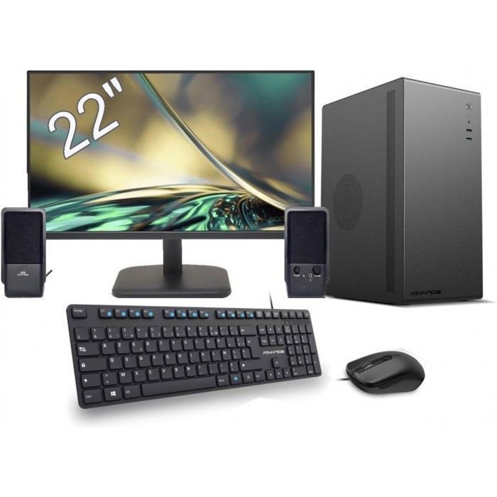 PC de bureau – AMD – Ryzen 3 3200G – SSD 960GB – 8GB RAM – Écran 22 Full HD