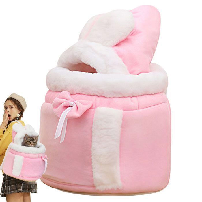 Comparer les prix de 1 Piece Pet Backpack Peluche Winter Dog Backpack - Pink M : 25 cm x 25 cm x 20.5cm