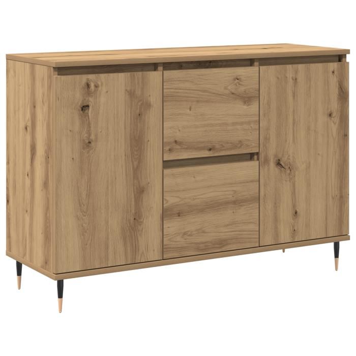 PROMOTION Buffet salle à mangerCommode Salon Anti-UV - avec portes et tiroirs Chêne Artisan 1015x35x70 cm 29675 - BestMeuble