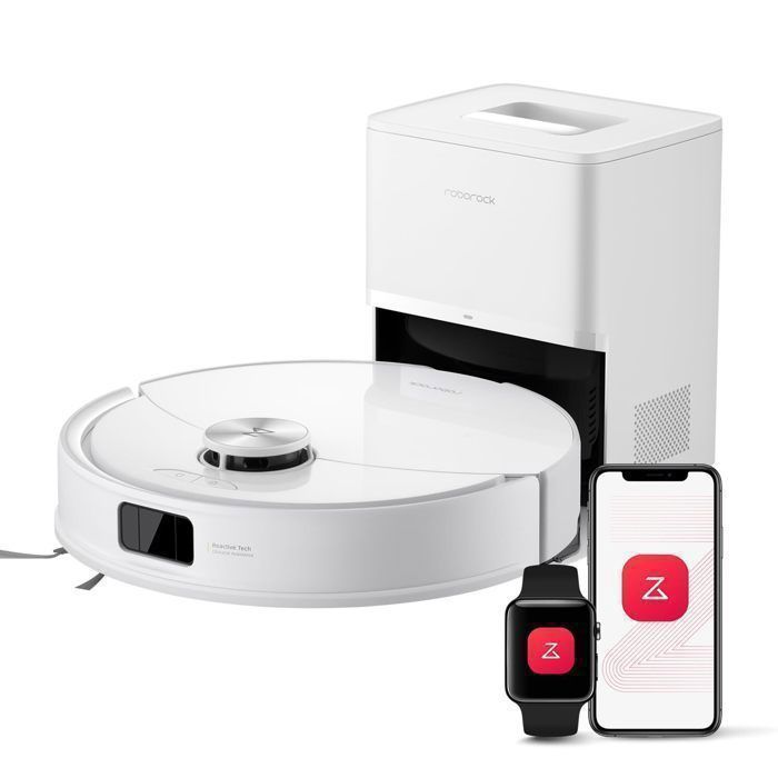 roborock Q10 S5+ Set Aspirateur Robot Laveur avec Station 10000 Pa Aspiration Vidage Automatique Double Anti emmêlement