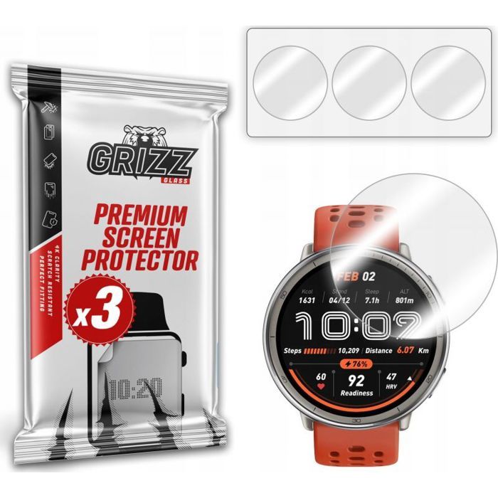 Film de protection montre connectee Grizzglass Film hydrogel Hydrofilm pour Amazfit Active 2