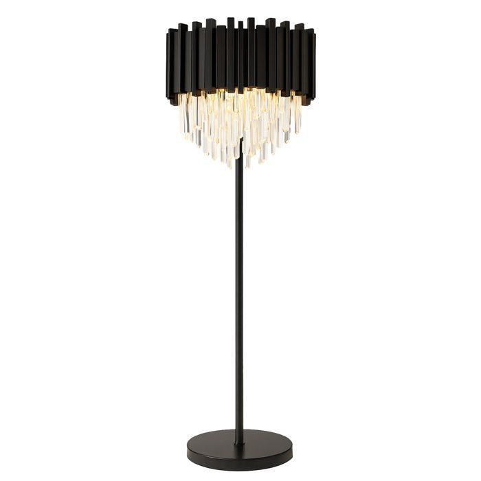 Lampe Autoportante Toolight App1715-3F Lampe À Poser Noir 34 x 34 x 153 cm