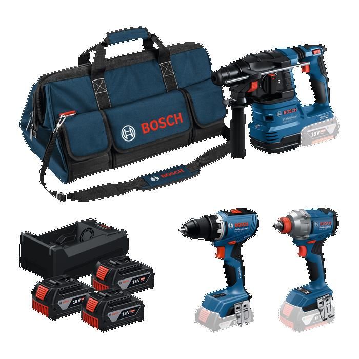 Combo Kit 3 outils 18 V GSR + GDX + GBH + Sac à outils BOSCH 0615A50093