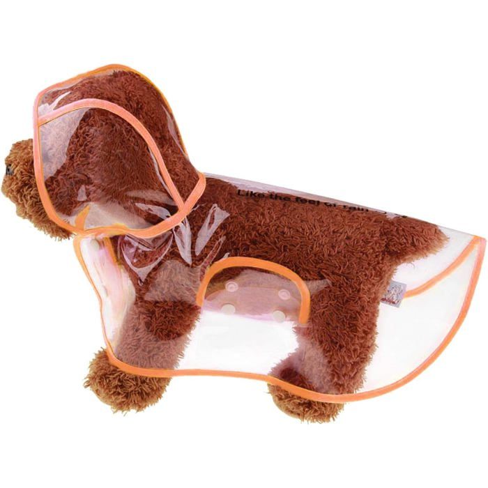 Manteau de pluie pour chien - DOK - Imperméable - Capuche - Portable - Durable - 5 tailles XS à XL - Facile à nettoyer