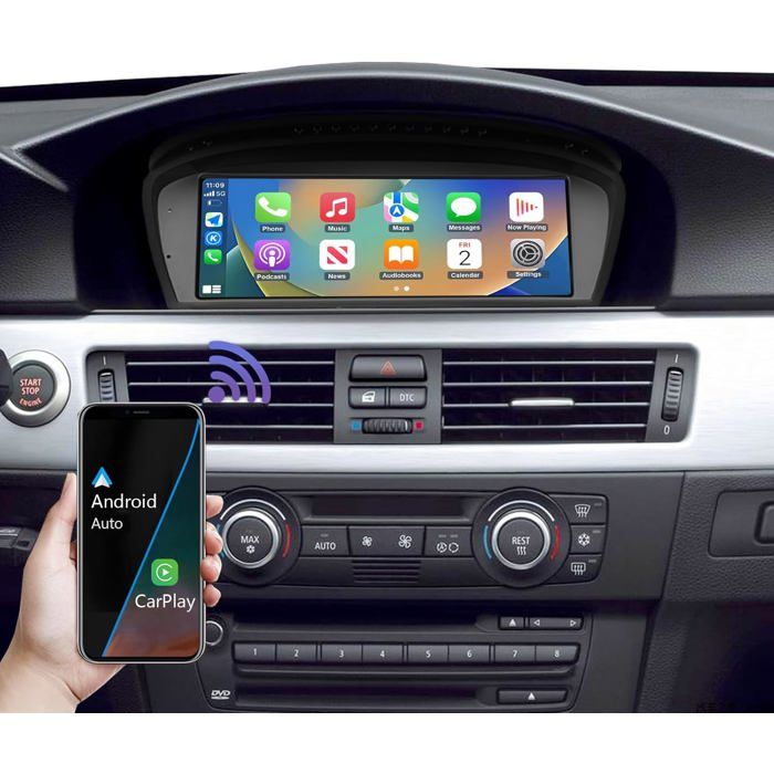 Autoradio Road Top 8.8 pouces Carplay sans Fil & Android Auto pour BMW 3/5 Series 2003-2008
