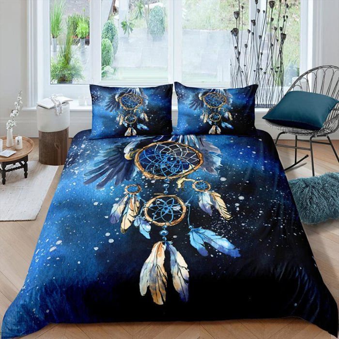 Ensemble de literie adulte 220x240cm bleu microfibre comprenant 1 housse de couette zippée 220x240cm et 2 taies doreiller.