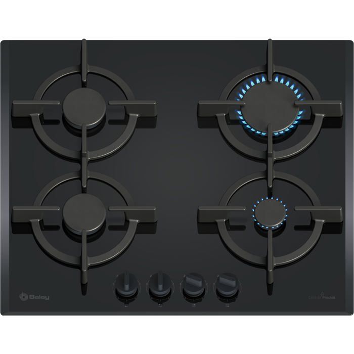 Plaque à gaz encastrable - Balay Electrodomésticos - 60 cm de large - 3 zones de cuisson - Commandes amovibles