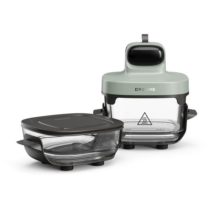 DREAME Friteuse &agrave; Air  Tasti PT60 en Verre Portable 5 en 1 Air Chaud Circulant en 3D 25L+45L Verre Borosilicate de 6mm