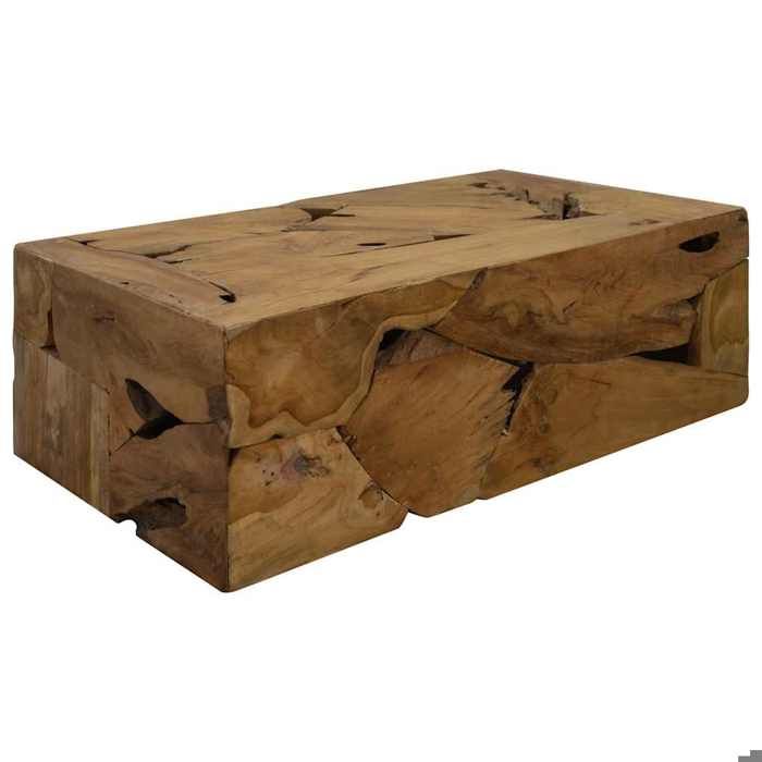 SALE 2026 Table à café Brun - Table basse 90x50x30cm Teck véritable Marron PRO589826810
