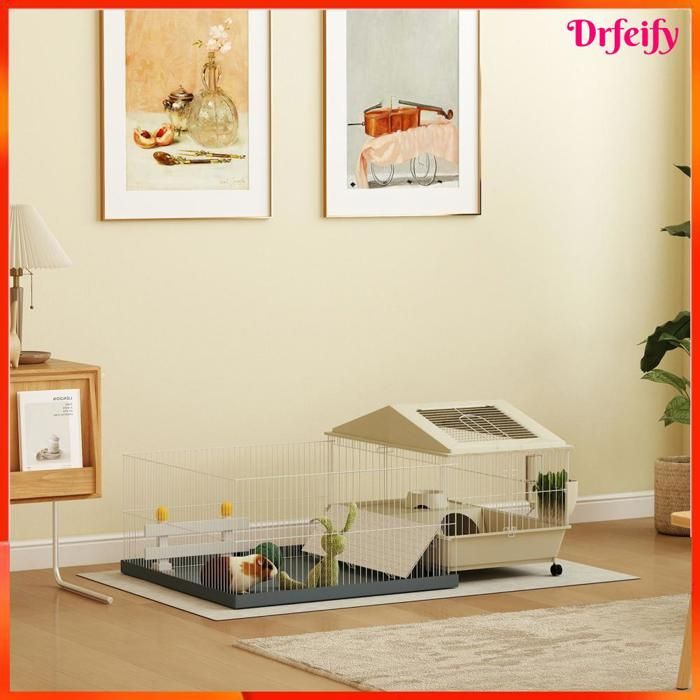 Cage pour petits animaux - AKOZON - 10861 - Enclos amovible - Tapis imperméable - 108x71x57 cm
