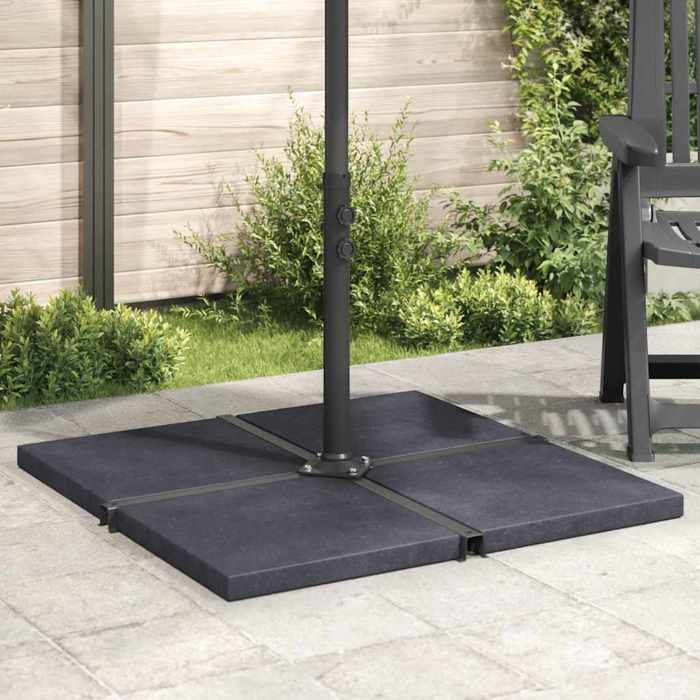 Plaque de poids de parasol - UGM - Pied de parasol - pour jardin - Noir Granite Carré 25 kg LH4279970