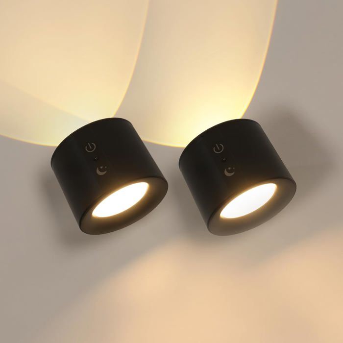 Applique Murale Interieur Lampe Murale LED sans Fil 3 Températures de Couleur et Luminosité Réglable