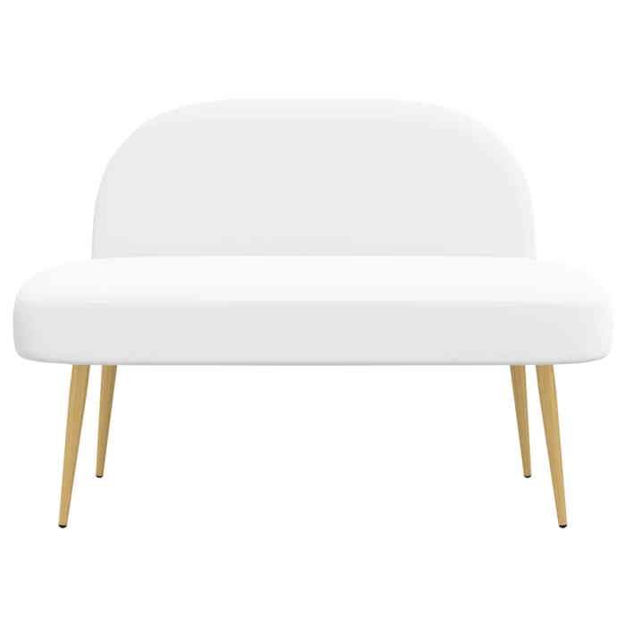 Meuble de couloir - Banc rembourré avec dossier Blanc 110x60x76 cm - design élégant - pour maison(48606）