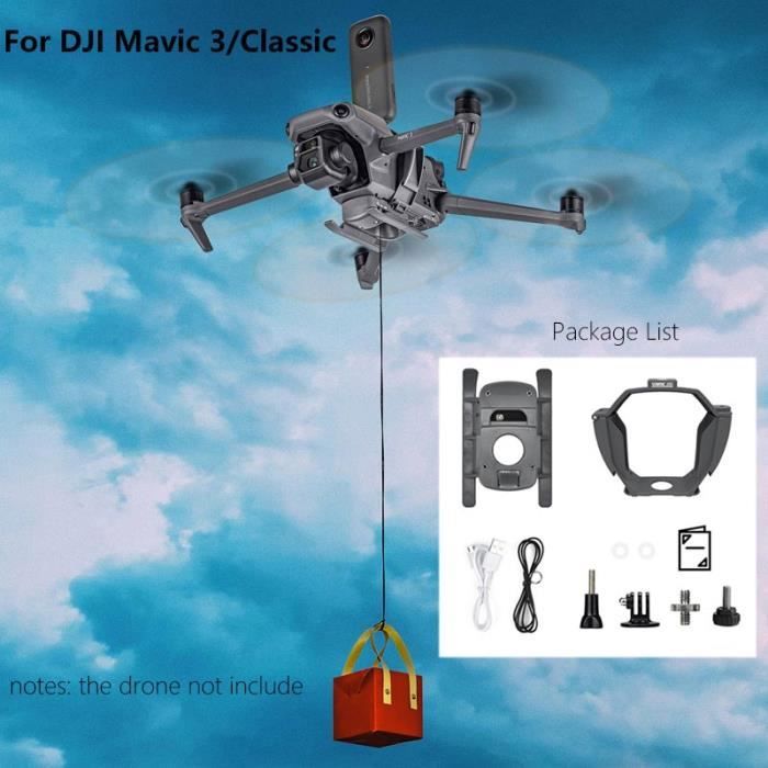Système De Largage Pour Drone - Compatible DJI Mavic Air 2S / 3 / Mini 3 Pro - Pour Largage D'appâts, Secours, Livraison Légère