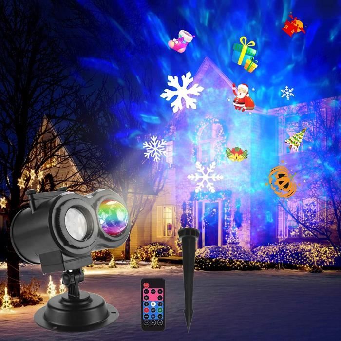 Projecteur de Noel Exterieur, LED Projecteur Noël Lumière avec  Télécommande, Lampe de Projection pour Décoration de Fête de Noël -  Cdiscount Maison