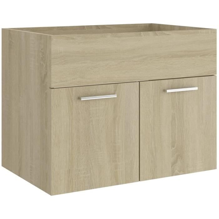 Armoire d'Evier Meuble de Rangement Placard de Salle de Bain Armoire de