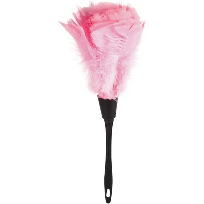 Plumeau En Plumes De Dinde BLOHDI - 35cm, Poignée Noire, Anti-poussière